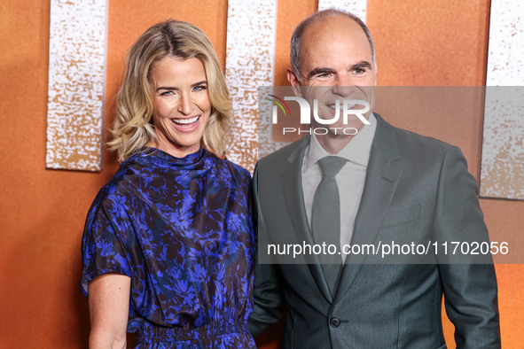 Karyn Kelly and husband Michael Kelly arrive at the Los Angeles Premiere Of Paramount+'s Original Series 'Lioness' Season 2 held at the Acad...