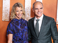 Karyn Kelly and husband Michael Kelly arrive at the Los Angeles Premiere Of Paramount+'s Original Series 'Lioness' Season 2 held at the Acad...