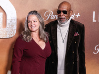 Lori McCreary and Morgan Freeman arrive at the Los Angeles Premiere Of Paramount+'s Original Series 'Lioness' Season 2 held at the Academy o...