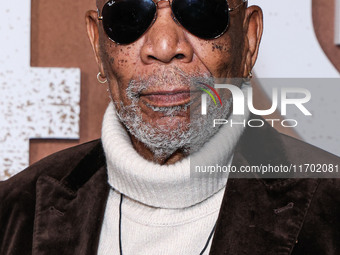 Morgan Freeman arrives at the Los Angeles Premiere Of Paramount+'s Original Series 'Lioness' Season 2 held at the Academy of Motion Picture...