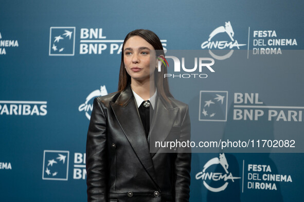 Matilda De Angelis attends the ''La legge di Lidia Poet - Seconda Stagione'' photocall during the 22nd Alice Nella Citta at Auditorium Parco...