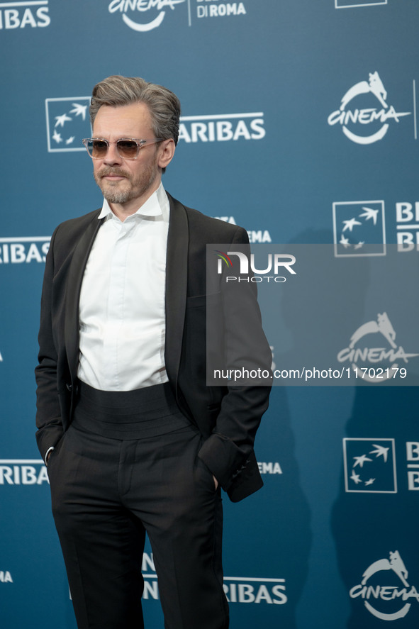 Ville Tiihonen attends the ''100 Litres Of Gold'' photocall during the 19th Rome Film Festival at Auditorium Parco Della Musica in Rome, Ita...