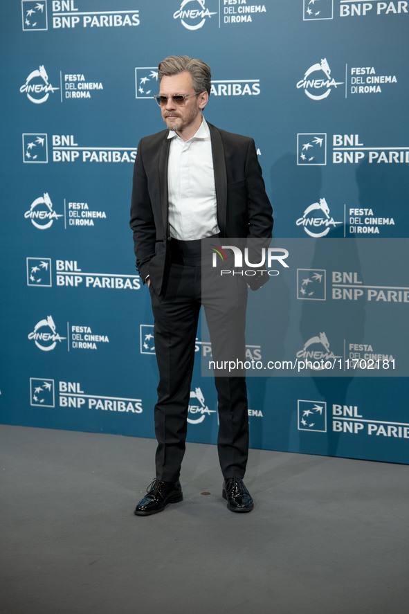 Ville Tiihonen attends the ''100 Litres Of Gold'' photocall during the 19th Rome Film Festival at Auditorium Parco Della Musica in Rome, Ita...