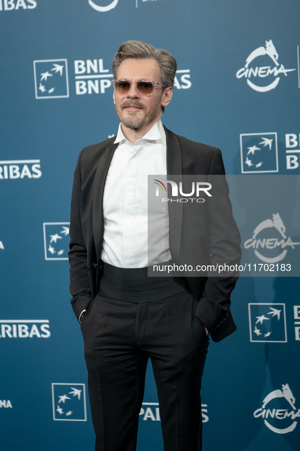 Ville Tiihonen attends the ''100 Litres Of Gold'' photocall during the 19th Rome Film Festival at Auditorium Parco Della Musica in Rome, Ita...