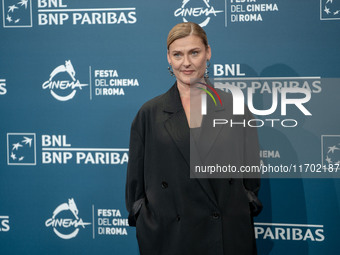 Pirjo Lonka attends the ''100 Litres Of Gold'' photocall during the 19th Rome Film Festival at Auditorium Parco Della Musica in Rome, Italy,...