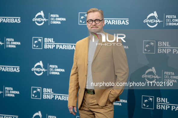 Teemu Nikki attends the ''100 Litres Of Gold'' photocall during the 19th Rome Film Festival at Auditorium Parco Della Musica in Rome, Italy,...