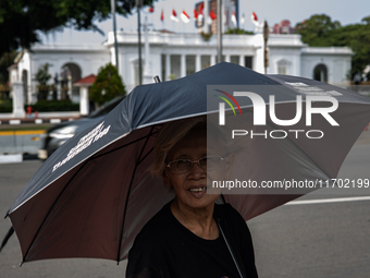 Human rights activist Maria Catarina Sumarsih, whose son, Wawan, was killed in 1998, participates in the 837th Aksi Kamisan, or Thursday's P...