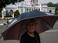 Human rights activist Maria Catarina Sumarsih, whose son, Wawan, was killed in 1998, participates in the 837th Aksi Kamisan, or Thursday's P...