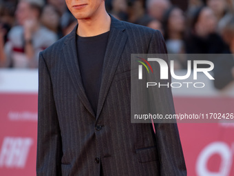 Gianmarco Franchini attends the ''La Casa Degli Sguardi'' red carpet during the 19th Rome Film Festival at Auditorium Parco Della Musica in...