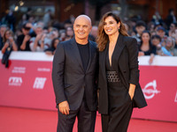 Luca Zingaretti and Luisa Ranieri attend the ''La Casa Degli Sguardi'' red carpet during the 19th Rome Film Festival at Auditorium Parco Del...