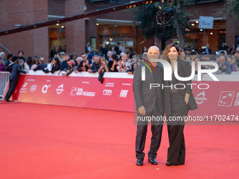 Luca Zingaretti and Luisa Ranieri attend the ''La Casa Degli Sguardi'' red carpet during the 19th Rome Film Festival at Auditorium Parco Del...