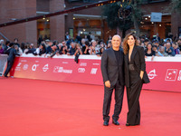 Luca Zingaretti and Luisa Ranieri attend the ''La Casa Degli Sguardi'' red carpet during the 19th Rome Film Festival at Auditorium Parco Del...