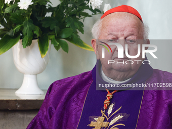 Cardinal Stanislaw Dziwisz during the funeral of priest Jerzy Bryla in Krakow, Poland on October 24, 2024. (