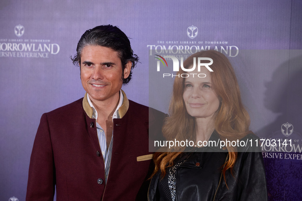 Olivia de Borbon and Julian Porras attend TomorrowlanD The Immersive Experience in Madrid, Spain, on October 24, 2024. 