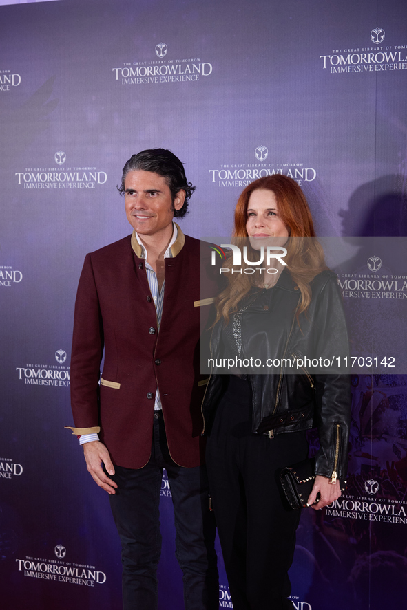 Olivia de Borbon and Julian Porras attend TomorrowlanD The Immersive Experience in Madrid, Spain, on October 24, 2024. 