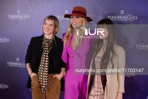 Raquel Merono, Martina, and Daniela participate in TomorrowlanD The Immersive Experience in Madrid, Spain, on October 24, 2024. 