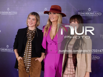 Raquel Merono, Martina, and Daniela participate in TomorrowlanD The Immersive Experience in Madrid, Spain, on October 24, 2024. (