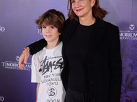 Samantha Vallejo Nagera and her son attend TomorrowlanD The Immersive Experience in Madrid, Spain, on October 24, 2024. (