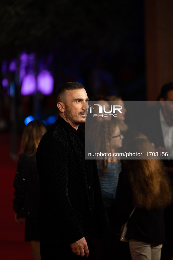 Francesco Di Leva attends the ''Nottefonda'' red carpet during the 19th Rome Film Festival at Auditorium Parco Della Musica in Rome, Italy,...