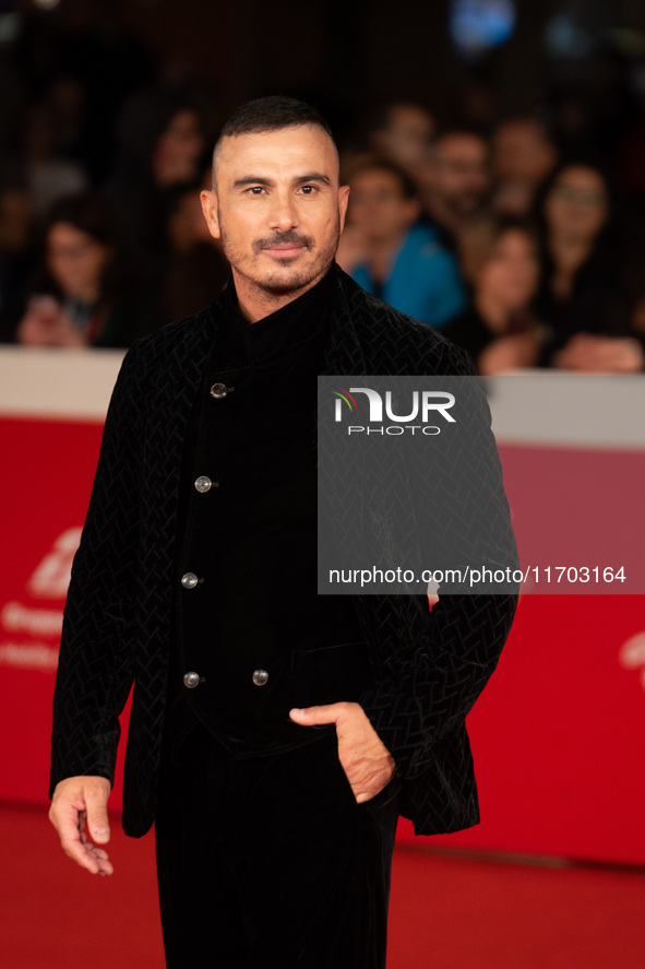 Francesco Di Leva attends the ''Nottefonda'' red carpet during the 19th Rome Film Festival at Auditorium Parco Della Musica in Rome, Italy,...