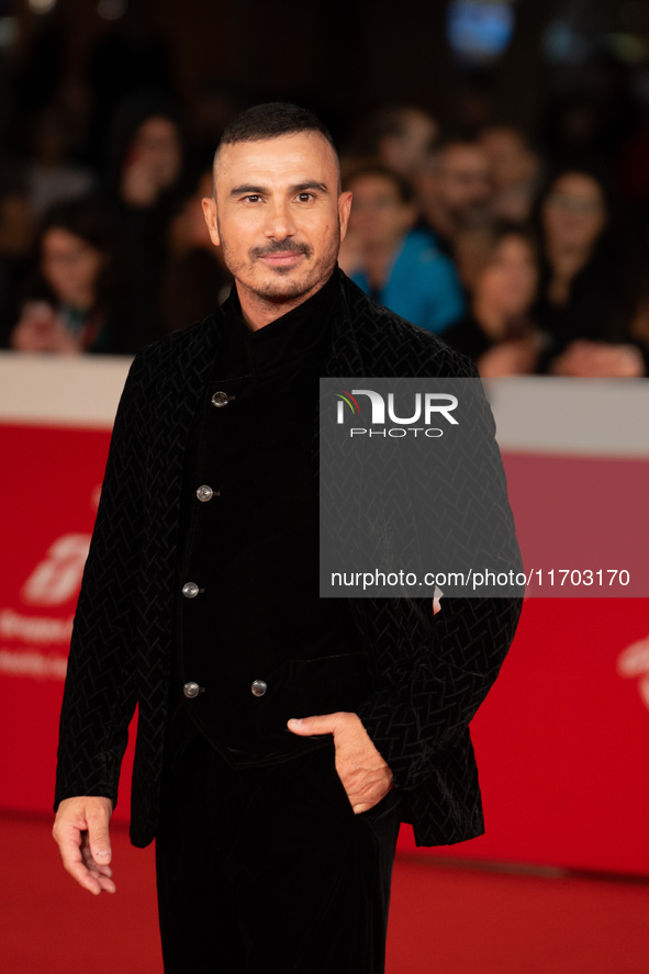 Francesco Di Leva attends the ''Nottefonda'' red carpet during the 19th Rome Film Festival at Auditorium Parco Della Musica in Rome, Italy,...