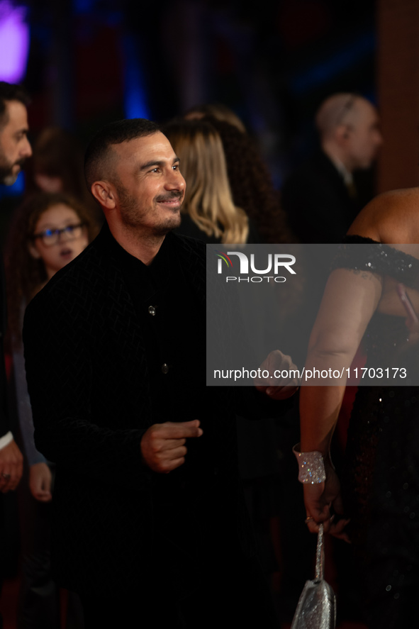 Francesco Di Leva attends the ''Nottefonda'' red carpet during the 19th Rome Film Festival at Auditorium Parco Della Musica in Rome, Italy,...