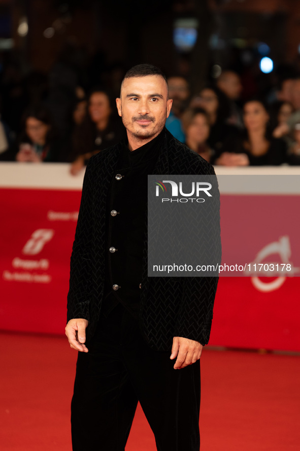 Francesco Di Leva attends the ''Nottefonda'' red carpet during the 19th Rome Film Festival at Auditorium Parco Della Musica in Rome, Italy,...