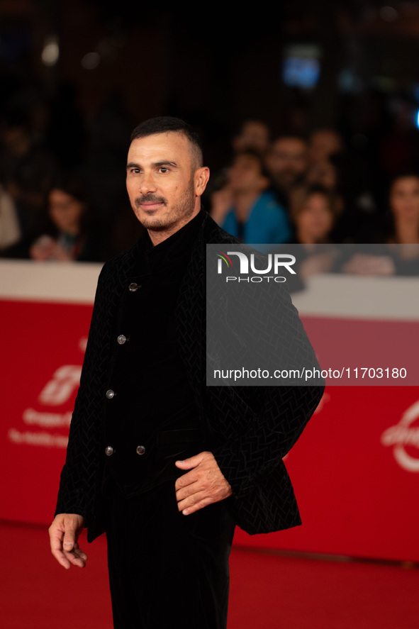 Francesco Di Leva attends the ''Nottefonda'' red carpet during the 19th Rome Film Festival at Auditorium Parco Della Musica in Rome, Italy,...