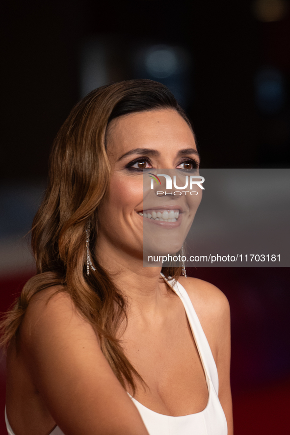 Serena Rossi attends the ''Nottefonda'' red carpet during the 19th Rome Film Festival at Auditorium Parco Della Musica in Rome, Italy, on Oc...