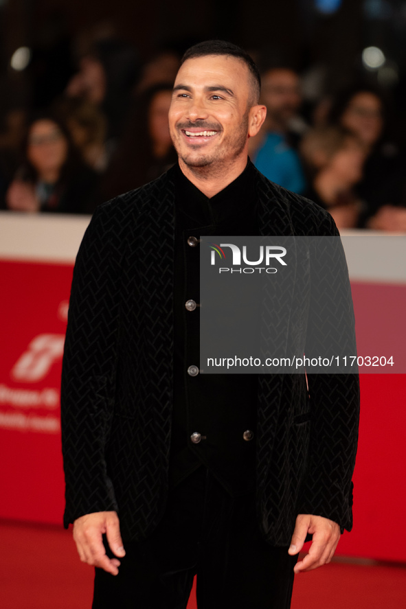 Francesco Di Leva attends the ''Nottefonda'' red carpet during the 19th Rome Film Festival at Auditorium Parco Della Musica in Rome, Italy,...