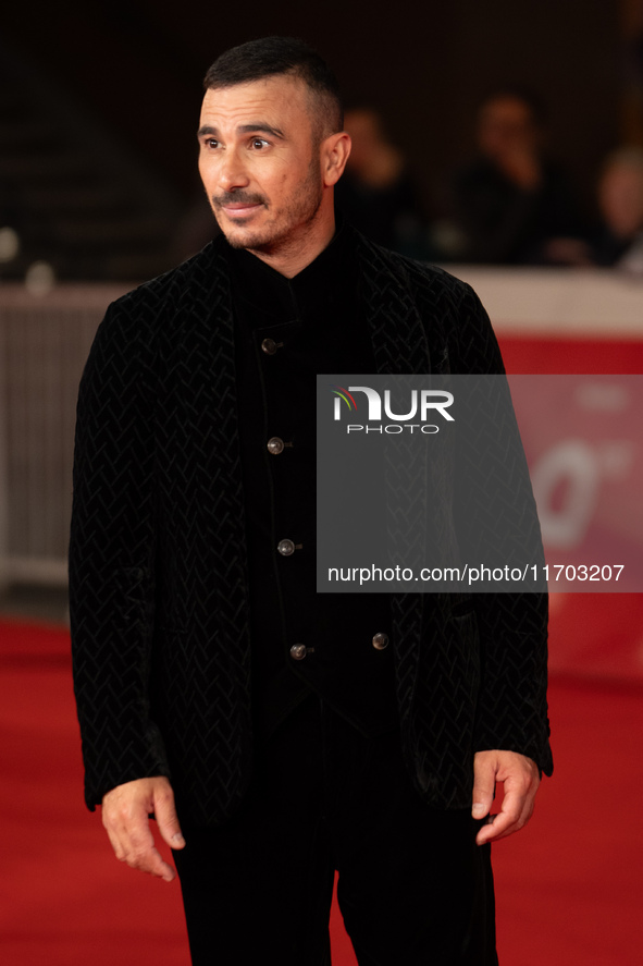 Francesco Di Leva attends the ''Nottefonda'' red carpet during the 19th Rome Film Festival at Auditorium Parco Della Musica in Rome, Italy,...