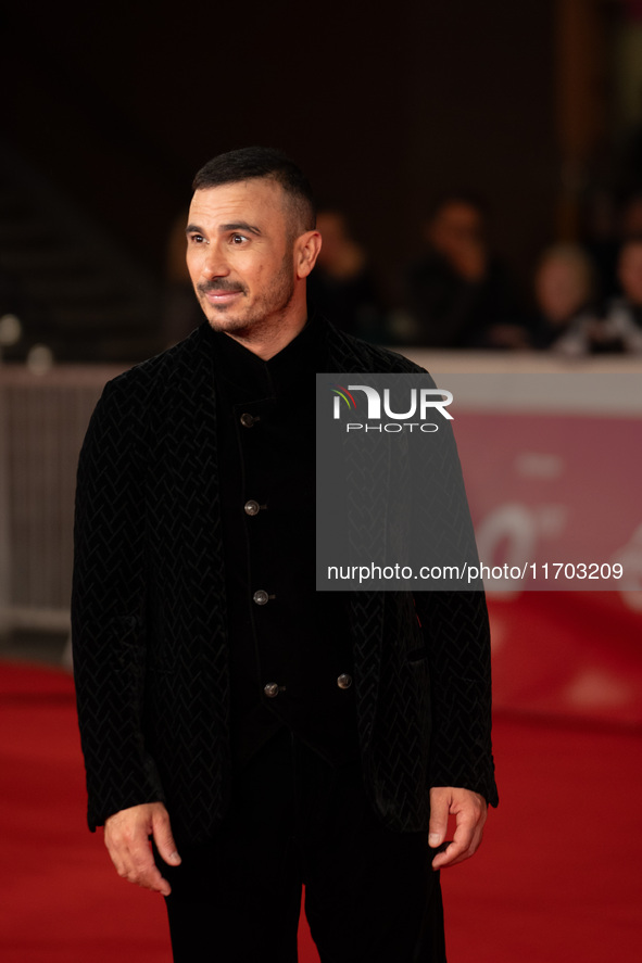 Francesco Di Leva attends the ''Nottefonda'' red carpet during the 19th Rome Film Festival at Auditorium Parco Della Musica in Rome, Italy,...