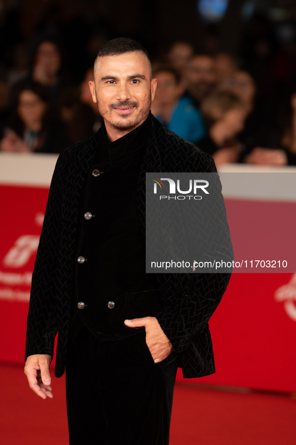 Francesco Di Leva attends the ''Nottefonda'' red carpet during the 19th Rome Film Festival at Auditorium Parco Della Musica in Rome, Italy,...