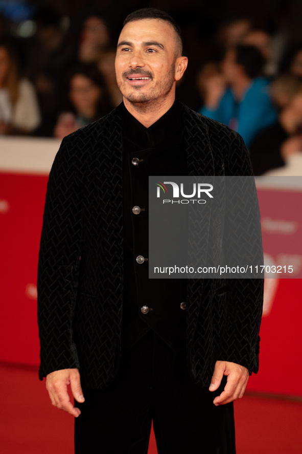 Francesco Di Leva attends the ''Nottefonda'' red carpet during the 19th Rome Film Festival at Auditorium Parco Della Musica in Rome, Italy,...