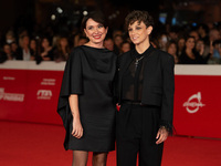 Valentina De Cosmis and Margherita Ferri attend the ''Il Ragazzo Dai Pantaloni Rosa'' red carpet during the 19th Rome Film Festival at Audit...