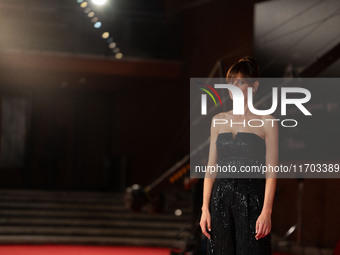 Claudia Pandolfi attends the ''Il Ragazzo Dai Pantaloni Rosa'' red carpet during the 19th Rome Film Festival at Auditorium Parco Della Music...