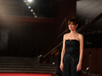 Claudia Pandolfi attends the ''Il Ragazzo Dai Pantaloni Rosa'' red carpet during the 19th Rome Film Festival at Auditorium Parco Della Music...