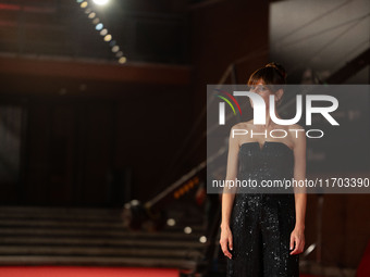 Claudia Pandolfi attends the ''Il Ragazzo Dai Pantaloni Rosa'' red carpet during the 19th Rome Film Festival at Auditorium Parco Della Music...