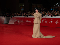 Arisa attends the ''Il Ragazzo Dai Pantaloni Rosa'' red carpet during the 19th Rome Film Festival at Auditorium Parco Della Musica in Rome,...