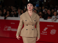 Arisa attends the ''Il Ragazzo Dai Pantaloni Rosa'' red carpet during the 19th Rome Film Festival at Auditorium Parco Della Musica in Rome,...