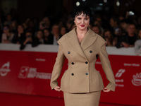 Arisa attends the ''Il Ragazzo Dai Pantaloni Rosa'' red carpet during the 19th Rome Film Festival at Auditorium Parco Della Musica in Rome,...