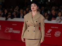 Arisa attends the ''Il Ragazzo Dai Pantaloni Rosa'' red carpet during the 19th Rome Film Festival at Auditorium Parco Della Musica in Rome,...