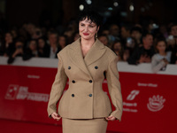 Arisa attends the ''Il Ragazzo Dai Pantaloni Rosa'' red carpet during the 19th Rome Film Festival at Auditorium Parco Della Musica in Rome,...