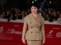 Arisa attends the ''Il Ragazzo Dai Pantaloni Rosa'' red carpet during the 19th Rome Film Festival at Auditorium Parco Della Musica in Rome,...