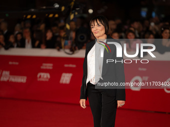 Teresa Manes attends the ''Il Ragazzo Dai Pantaloni Rosa'' red carpet during the 19th Rome Film Festival at Auditorium Parco Della Musica in...