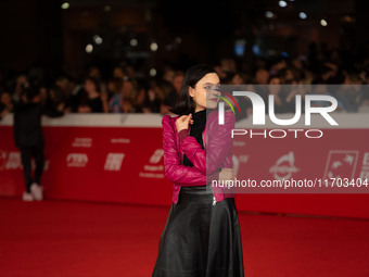 Sara Ciocca attends the ''Il Ragazzo Dai Pantaloni Rosa'' red carpet during the 19th Rome Film Festival at Auditorium Parco Della Musica in...