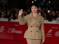 Arisa attends the ''Il Ragazzo Dai Pantaloni Rosa'' red carpet during the 19th Rome Film Festival at Auditorium Parco Della Musica in Rome,...