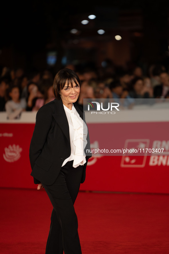 Teresa Manes attends the ''Il Ragazzo Dai Pantaloni Rosa'' red carpet during the 19th Rome Film Festival at Auditorium Parco Della Musica in...