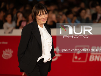 Teresa Manes attends the ''Il Ragazzo Dai Pantaloni Rosa'' red carpet during the 19th Rome Film Festival at Auditorium Parco Della Musica in...