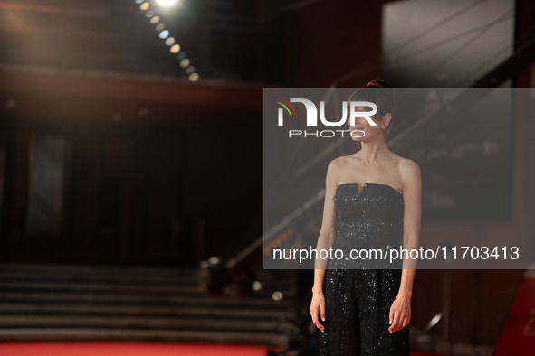 Claudia Pandolfi attends the ''Il Ragazzo Dai Pantaloni Rosa'' red carpet during the 19th Rome Film Festival at Auditorium Parco Della Music...